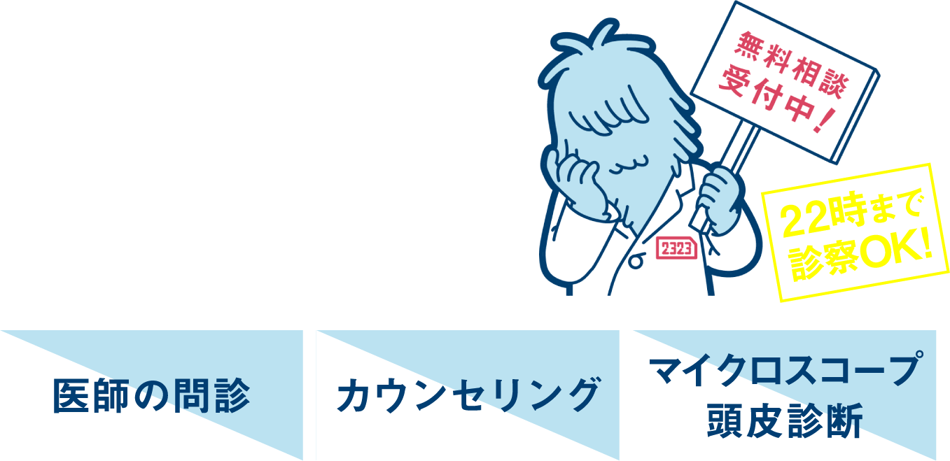 初めて受診される方に カウンセリング無料実施中！